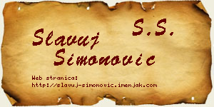 Slavuj Simonović vizit kartica